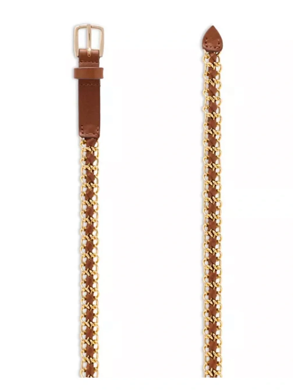 Ba &sh Brooke Laced Leather & Chain Belt NWT